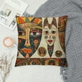 thumbnail image 2 of Tribal Throw Pillow Cushion Cover, Folkloric Art Pattern ons Accessories Indigenous Culture, Decorative Square Accent Pillow Case,, 2 of 5