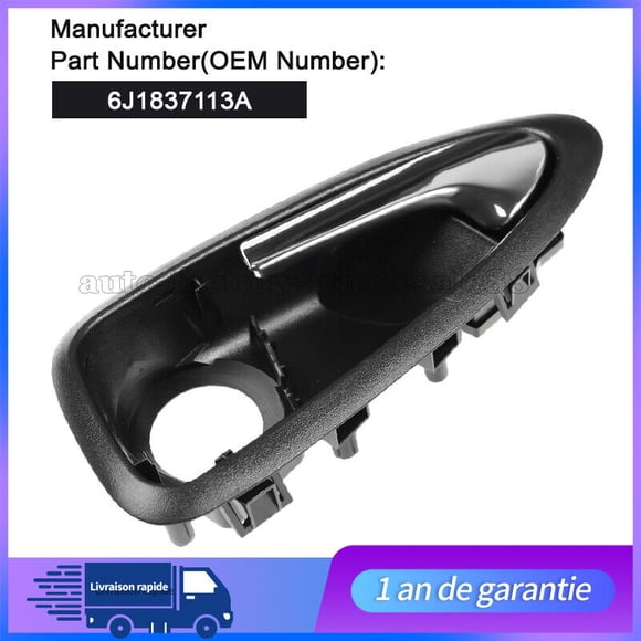 Poignée de PORTE Intérieure avant GAUCHE pour Siège pour IBIZA 6J 2008-2017 Gris