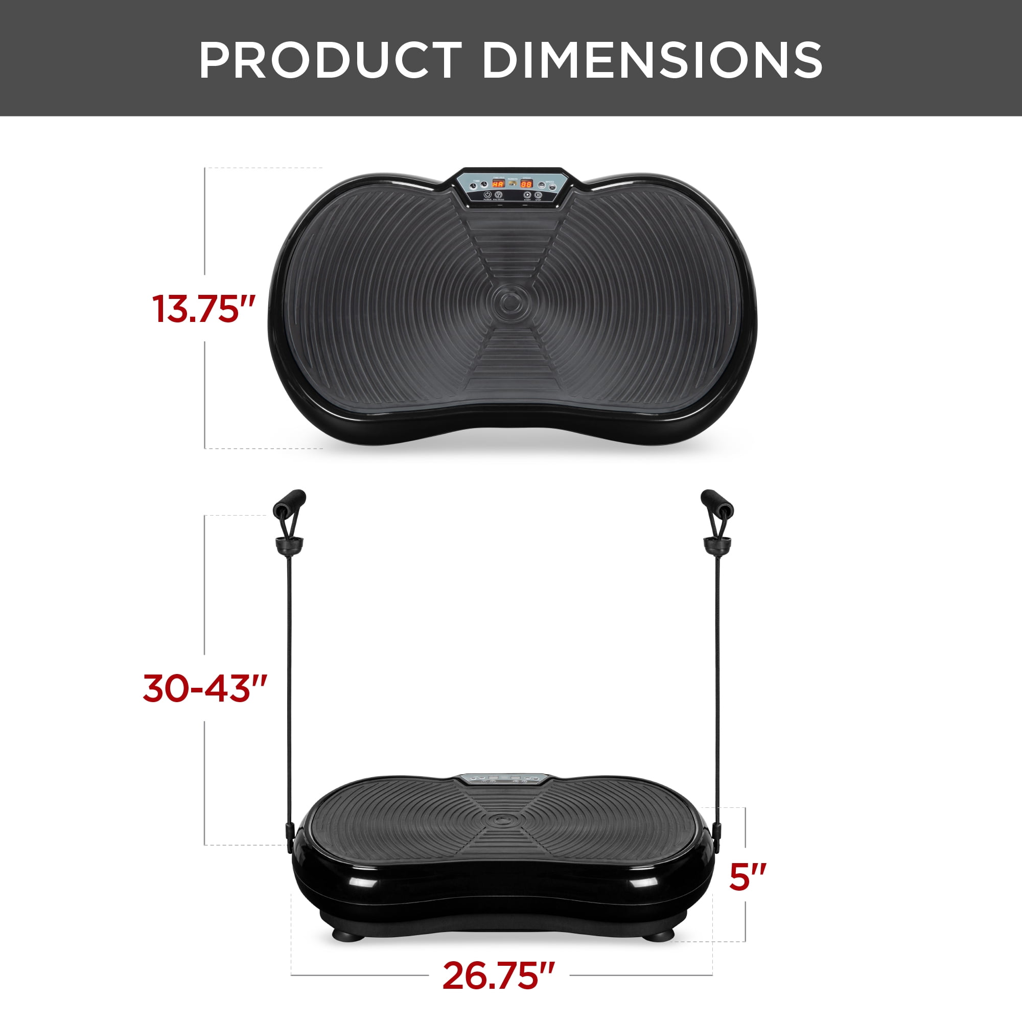 Best Choice Products Vibration Plate Exercise Machine Full Body Fitness Platform w/ Resistance Bands - Black Best Choice Products Vibration Plate Exercise Machine Full Body Fitness Platform w/ Resistance Bands - Black