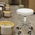 thumbnail image 4 of Miumaeov Round Rolling Stool Chair Adjustable Hydraulic Stool with 5 Wheels PU Leather Stool Swivel for Office Salon Bar, 4 of 13