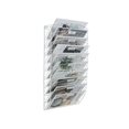 thumbnail image 4 of Office Wall Organizer Metal Chicken Wire Hanging File Holder Paper Mail Literature Rack, 10 Pockets, Black, 4 of 4