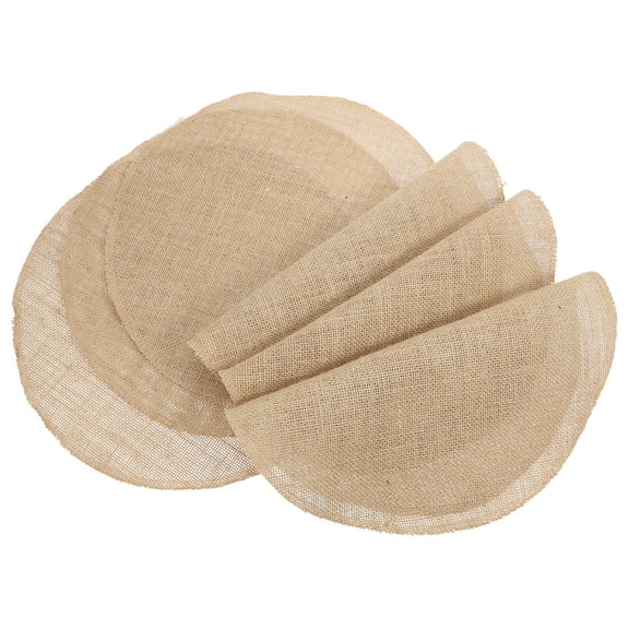 SOPOTUTU 6-Pack Rustic Brown Jute Round Placemats Decorative Table Mats for Dining Kitchen