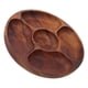 thumbnail image 4 of Bandeja de madera de acacia para aperitivos, redonda, dividida, con 5 compartimentos, ideal para quesos, postres, frutas y verduras., 4 of 6
