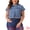 Light Blue, variant on DARING DIVA Women's Plus Size Short Sleeve Denim Button Down Cropped Jacket 1X Light Blue
