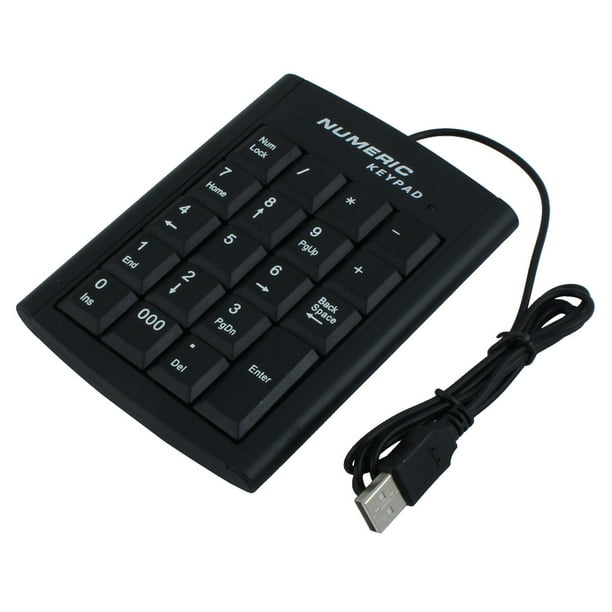 Unique Bargains Portable USB 19 Keys Numeric Number Keypad Keyboard for