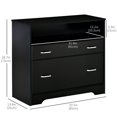 thumbnail image 3 of Vinsetto Lateral File Cabinet Filing Cabinet for Hanging Letter Sized Files, 3 of 9