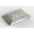 thumbnail image 2 of Ambesonne Retro Pillow Sham, Pop Art Cartoon Pattern Art, 36" X 20", Multicolor, 2 of 2