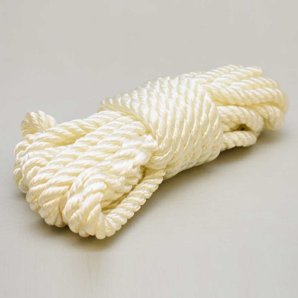 Boat Dock Line Rope 55091625 White Nylon 3/8 Inch x 20 Foot