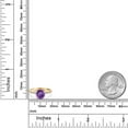 thumbnail image 6 of Gem Stone King 10K Yellow Gold Purple Amethyst and Lab Grown Diamond Engagement Ring for Women | 1.90 Cttw | Round 8MM | Gemstone February Birthstone | Size 7, 6 of 6