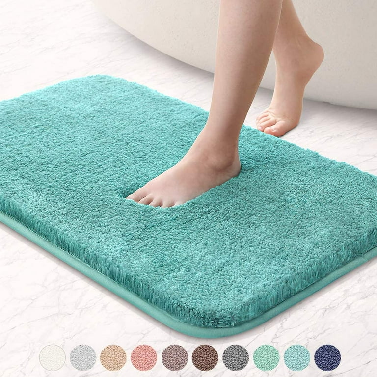 YIHOUSE Thick Microfiber Bathroom Rug Soft Bath Mat for Bathroom Machine  Washable Non Slip Absorbent Shower Carpet Rug 20 X 32 Teal