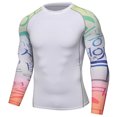 thumbnail image 3 of Alvivi Men Long Sleeve Rash Guard Shirts UPF 50+ UV Sun Protection Quick Dry Surfing Diving Vest Top Type E L, 3 of 4
