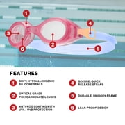 TYR Youth Fit Aqua Blaze Non-Mirrored Swim Goggles - 2 Pack Assorted