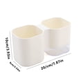 thumbnail image 4 of Soporte para bolígrafo Caja de almacenamiento de cepillo de escritorio desmontable Maceta de decoración de plástico para oficina en casa, Blanco Kearding HA005200-02, 4 of 6