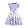 thumbnail image 4 of gdxvjhbj Robe pour Bébé Filles Bébé Concours Robes en Dentelle Brodée Robe pour Tout-Petit Taille 7-8 (Violet, 7-8 Ans), 4 of 4