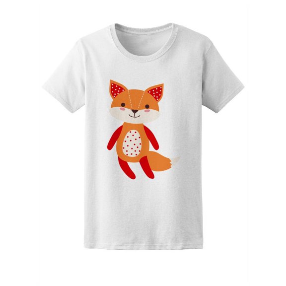 Cute Soft Fox Plush Toy T-Shirt Women -Image by Shutterstock, Female Medium