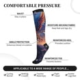 thumbnail image 3 of Lsque Starry Sky Flying Tiger Pattern Sport Compression Socks for Men & Women 15-20 mmHg Knee High Nurse Pregnant Running Medical and Travel Athletic, 3 of 6