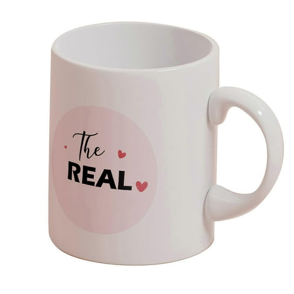 Ceramic Mug Clear Letter Printing Wide Mouth Birthday Gift Drinking Cup for Tea Coffee Hot Chocolate
