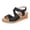 A-Black, variant on Open Toe Wedge Sandals for Women Soft Upper Espadrilles Shoes with Arch Support Mid Wedge Heel Slingback Casual Walking Sandal Black 7