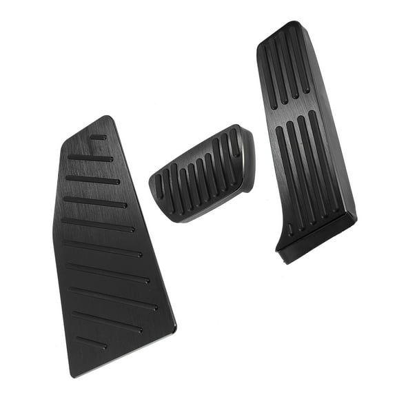 Unique Bargains 3 Pcs Automatic Accelerator Gas Brake Footrest Pedal Cover for Toyota Rav4 Aluminum Alloy Rubber Black