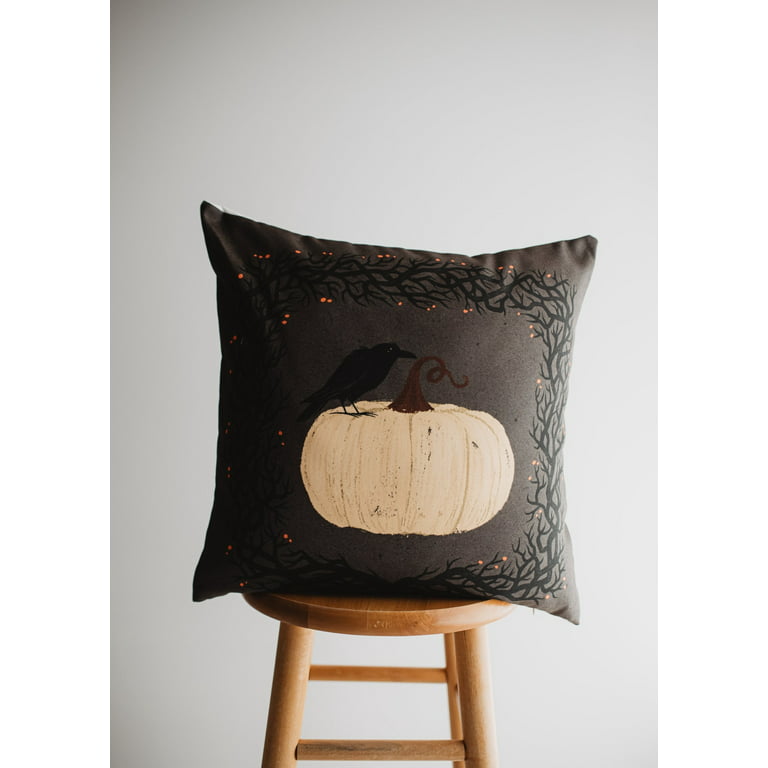 Primitive Dark Crow Pumpkin Pillow Cover | Thanksgiving Décor | Farmhouse  Pillows | Country Decor | Fall Throw Pillows | Cute Throw Pillows
