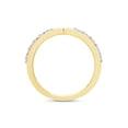 thumbnail image 5 of 1/2 Carat Round Cut Lab Created Moissanite Diamond 2.3MM Width Half Eternity Wedding Band Ring In 14K Yellow Gold Over Sterling Silver(G-H Color,VVS1 Clarity,0.50 Cttw)-4.5, 5 of 7