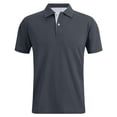 thumbnail image 3 of Garbnen Men's Polo Shirts Short Sleeve Collared V Neck Henley Shirts for Men Loose Fit Casual Work Vacation Breathable Men's Golf Shirts Gray XXL, 3 of 9