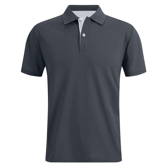 Uwinwear Men's Golf Shirts Dry Fit Moisture Wicking Performance Short Sleeve Collared Polo Shirts for Casual Athletic Business Summer Outdoor Casual Top,Dark Gray,XL