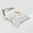 thumbnail image 3 of Ambesonne Christmas Bedding Set 3 Pcs, Vintage Classic Xmas, Twin, Brown, 3 of 3