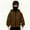 Brown, variant on Masked Hoodies for Boys Girls with Built in Half Zipper Double Layer Hooded Jacket Fashion Winter Coat Sweatshirt for Kids