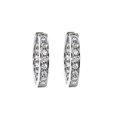thumbnail image 3 of VS/G .80 Ct Diamond Inside Outside Hoops 14K White Gold 5/8" Tall, 3 of 3