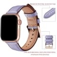 thumbnail image 3 of WFEAGL Apple Watch Series Genuine Leather Replacement Band 38mm 40mm 41mm Lilac/Rose Gold, 3 of 8