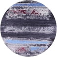 thumbnail image 1 of Ahgly Company Machine Washable Indoor Round Industrial Modern Plum Purple Area Rugs, 6' Round, 1 of 7