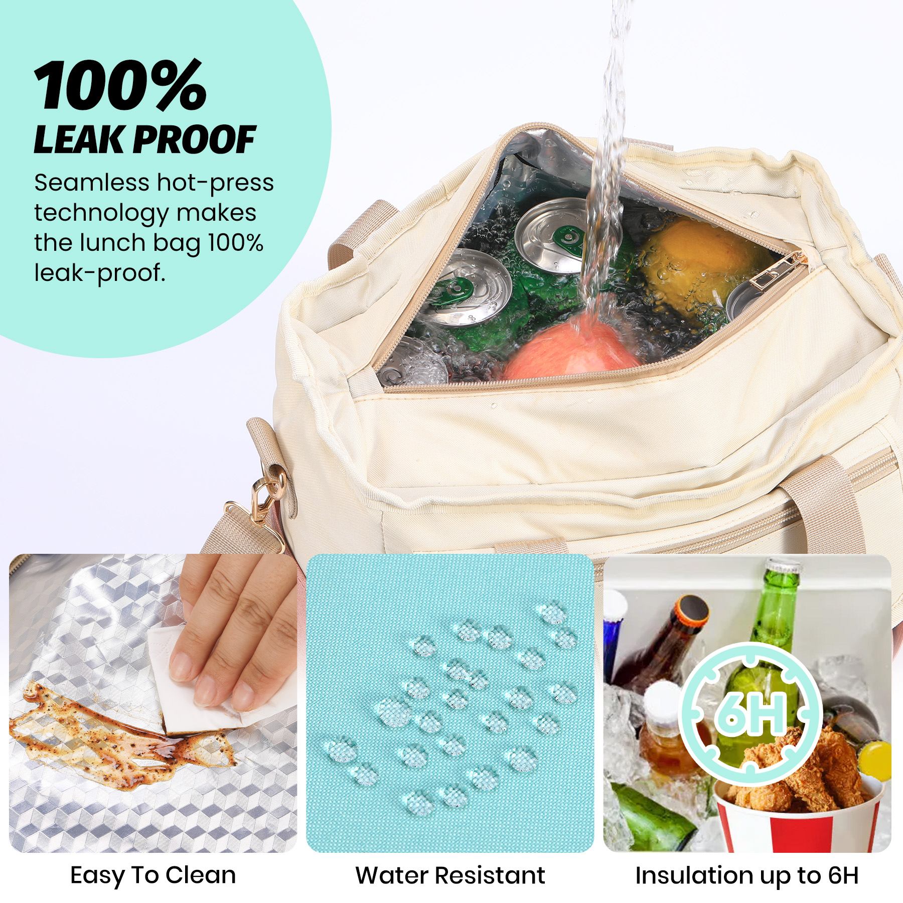 CODCEY Insulated Oxford Reusable Lunch Bags Women