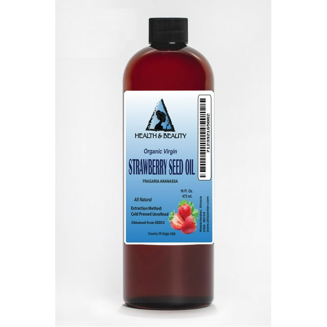 Huile de Graines de Fraise Non Raffinée Biologique Vierge par h&b oils center Naturel 16 oz