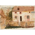thumbnail image 3 of Tadeusz Makowski 24x18 Black Modern Framed Museum Art Print Titled - House with Rails (1924), 3 of 5