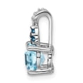 thumbnail image 2 of FB Jewels Sterling Silver Rhodium-plate Dia. Swiss & London Blue Topaz Pendant, 2 of 3