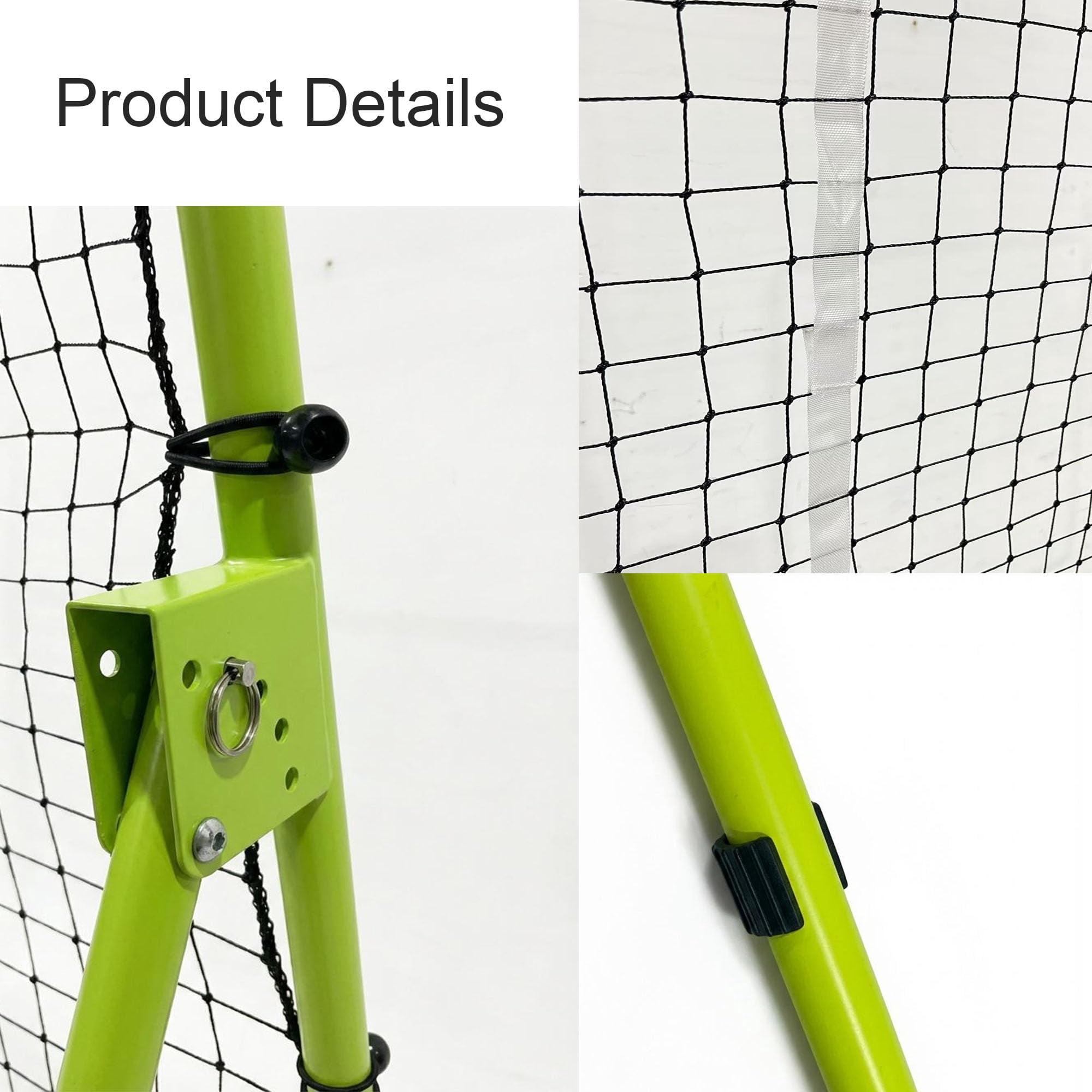 Adjustable Volleyball Rebounder Net 7x4 FT, High-Tension PE Netting, Portable Volleyball Training Equipment Practice with Angle Customization for Improving Volleying, Bumping, Spiking Skills