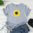 thumbnail image 2 of Ichuanyi Womens Tops, Summer Women's Casual Loose Round O-Neck Printed Short Sleeve T-Shirt Tops, 2 of 5
