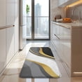 thumbnail image 4 of Black White Gold Wave Marble Kitchen Rug Mat,Kitchen Runner Rugs Non Skid Washable,Decorative Kitchen Floor Mats for Kitchen,Sink,Laundry,17"x47.2", 4 of 7
