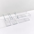 thumbnail image 3 of iDesign 4-Piece Recycled Plastic Small Stackable Kitchen Organizer Bin with Integrated Handles for Kitchen, Fridge, Freezer, Pantry & Cabinet Organization, 10" x 4" x 5", Clear, 3 of 7