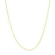 10K Yellow Gold 20" 0.65mm D/C Cable Chain Necklace w/ Spring Ring - Women