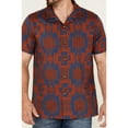 thumbnail image 3 of Pendleton Men's Hula Girl Tropical Print Short Sleeve Button-Down Western Shirt Red X-Large, 3 of 4
