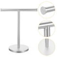 thumbnail image 6 of POPETPOP Towel Organizer T-Shaped Stainless Steel No Drilling Needed Bathroom Rack, 6 of 10