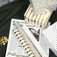 thumbnail image 3 of HOMERAL Birthday Wrapping Paper Roll - Mini Roll - 17 inch x 120 inch Per roll - White & Gold Foil Design (42.3 sq.ft.ttl), 3 of 8