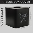 thumbnail image 6 of AuldHome Design Square Tissue Box Cover (Black); Modern Farmhouse Enamelware Tissue Holder, 6 of 10