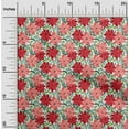 thumbnail image 2 of oneOone Cotton Poplin Red Fabric Asian Floral Quilting Supplies Print Sewing Fabric By The Yard 42 Inch Wide, 2 of 4