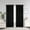 Black, variant on Kate Aurora Modern Art Contemporary 2 Pack Light Filtering Grommet Top Curtains - Navy Blue