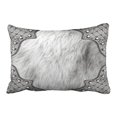 thumbnail image 1 of RYLABLUE Retro Fashion Rabbit Longhair And Silver Alligator Trim Print Polyester 20 x 30 Inch Rectangle Throw Pillow Covers With Hidden Zipper Home Sofa Cushion Decorative Pillowcases, 1 of 1