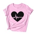 thumbnail image 4 of Plebaso T-shirts à Manches Courtes pour Femmes, Imprimé, Col Rond, Décontracté, Mode, 4 of 4