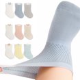 thumbnail image 4 of AJZIOJIRO 3 Pairs Baby Girls Boys Knee High Long Socks Toddler Infant Cotton Cartoon Socks Autumn Socks Thigh High Socks for 0-5Y, 4 of 9